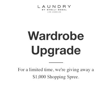 Laundry by Shelli Segal Live in Laundry Sweepstakes