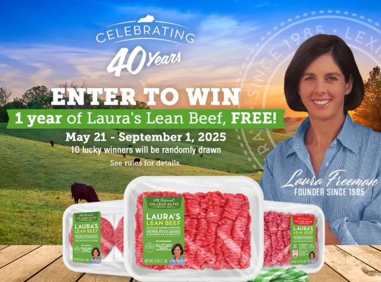Laura’s Lean Beef Giveaway - Win a Year's Supply of Laura’s Lean Beef Products