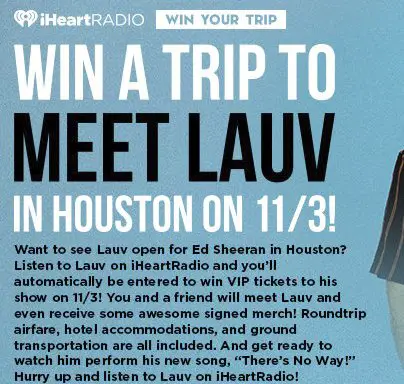 Lauv Sweepstakes