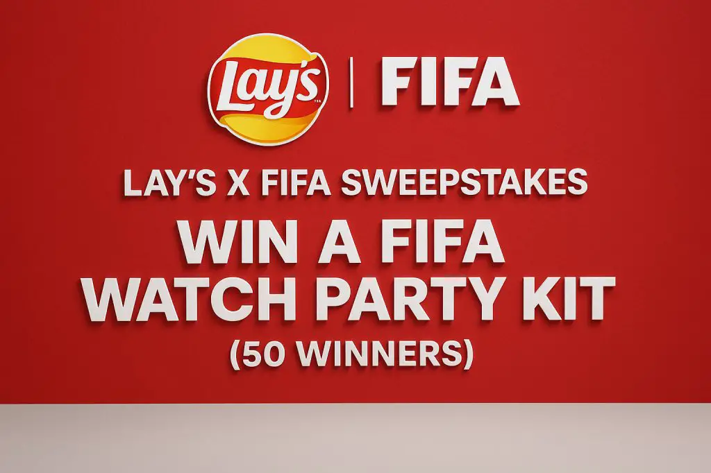 Lay’s X FIFA Sweepstakes – Win A FIFA Watch Party Kit (50 Winners)