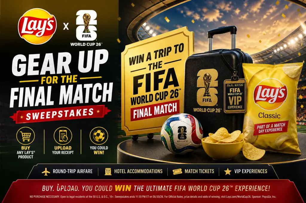 Lay’s x FIFA World Cup 26 Gear Up for the Final Match Sweepstakes – Win A Trip To The FIFA World Cup 26 Final Match