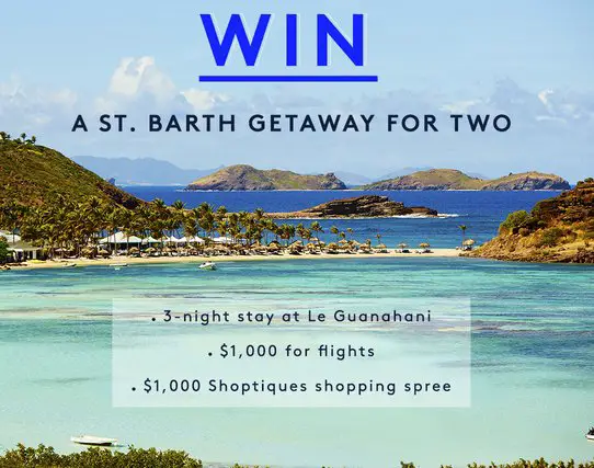 Le Guanahani Travel Sweepstakes