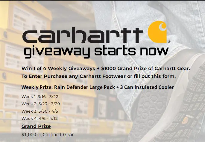 Lehigh Outfitters Carhartt And Lehigh CustomFit Giveaway – $1,000 Carhartt Gear + 4 Weekly Prizes Up For Grabs