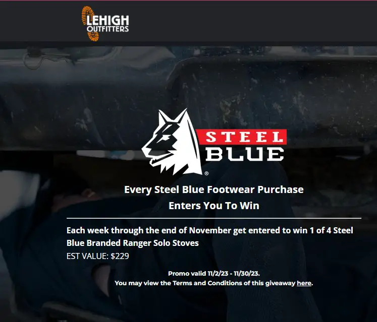 Lehigh Outfitters Steel Blue Giveaway - Win A Free A Ranger Solo Stove Fire Pit (4 Winners)