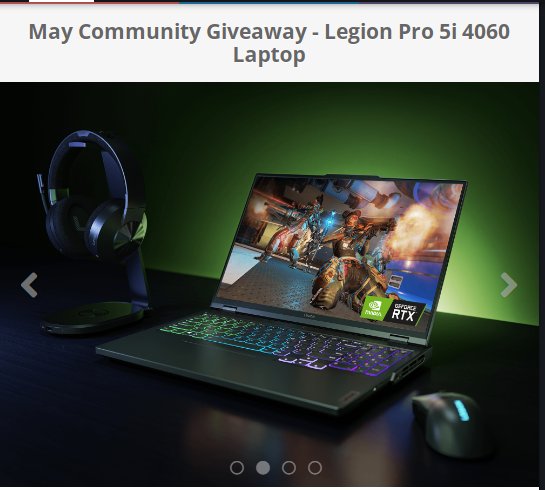 Lenovo May Community Giveaway – Win A Legion Pro 5i 4060 Laptop