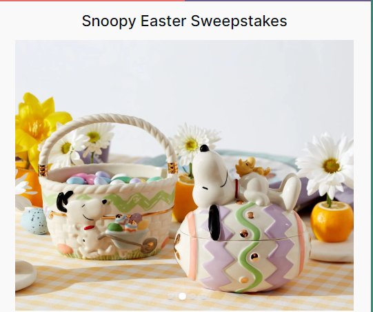 Lenox Snoopy Easter Sweepstakes – Win A Snoopy-Themed Easter Dining Set And Drinkware For 8