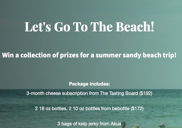 Let's Go To The Beach Sweepstakes