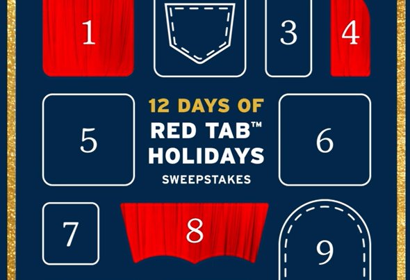 Levi’s Red Tab 12 Days of Holidays Sweepstakes - Win A $501 Levi's Gift Card {12 Winners}