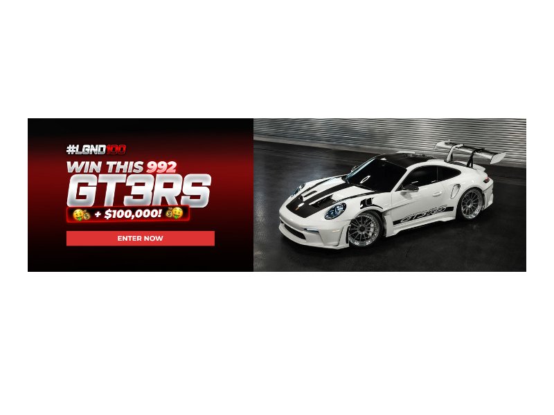 LGND Supply Co #LGND100 Sweepstakes - Win A 2024 Porsche 911 GT3RS +$100,000