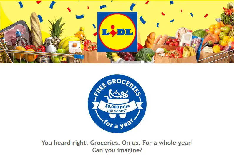 Lidl Free Groceries For A Year Sweepstakes – Win $6,000 In Lidl Gift Cards (3 Winners)