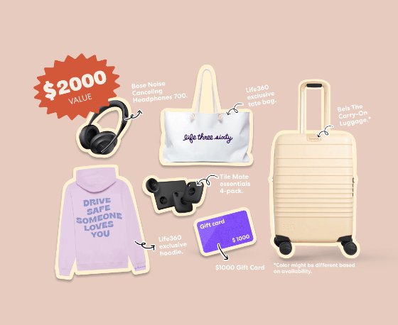 Life360 Travel For The Holidays Sweepstakes - Win A $1,000 Gift Card,  Bose Headphones &  More