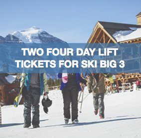 Liftopias 2018 Ski Big3 Ski Vacation for Two