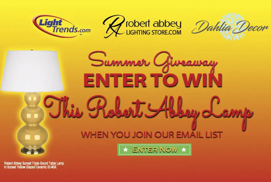 Light Trends Robert Abbey Table Lamp Giveaway