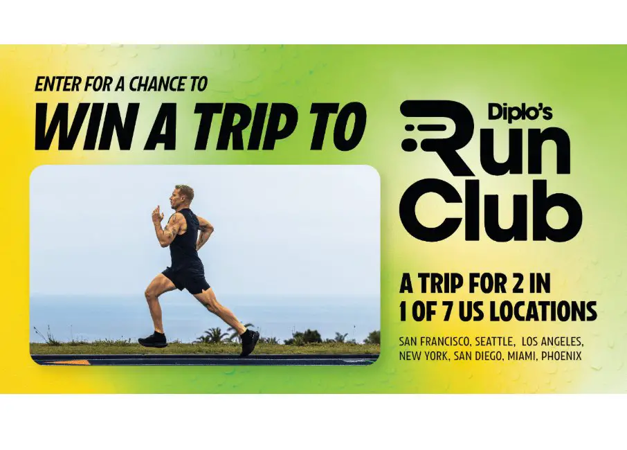 Lightstrike Diplo’s Run Club Online Giveaway - Win A Trip For Two To Diplo's Run Club Event (2 Winners)