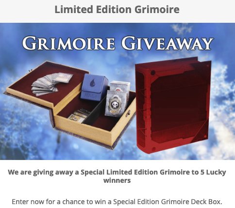 Limited Edition Grimoire Sweepstakes