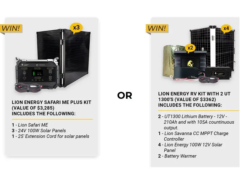 Lion Energy Giveaway - Win A $3,000 Solar Generator Set