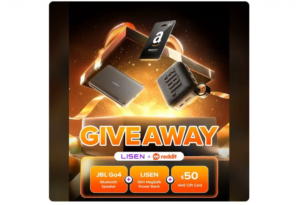 LISEN Reddit Community Giveaway - Win A JBL Speaker, Power Bank & A Gift Card