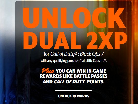Little Caesars X Call Of Duty 2025 Sweepstakes – Win Dual 2XP + In-Game Rewards (19,653 Winners)