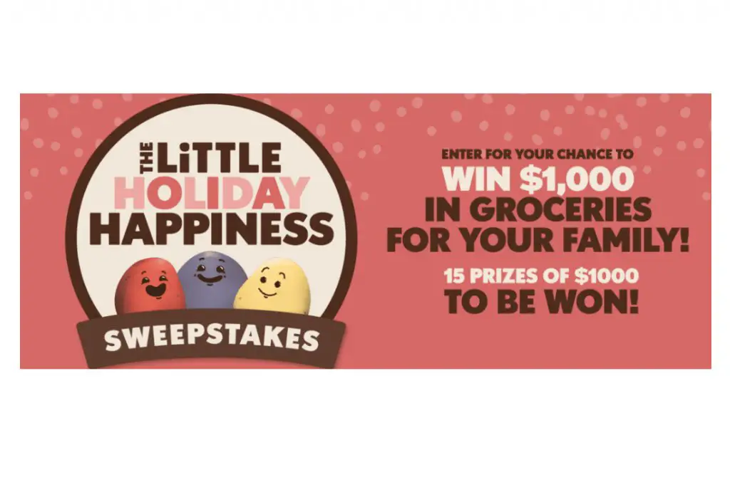 Little Potato Little Holiday Happiness Sweepstakes - Win A $1,000 Grocery Gift Card (30 Winners)