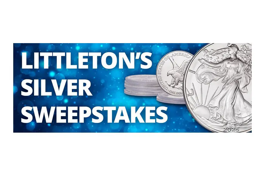 Littleton Coin Company August 2025 Silver Sweepstakes - Win 2025 American Silver Eagle Coins