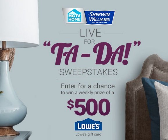 Live For Ta-Da! Sweepstakes