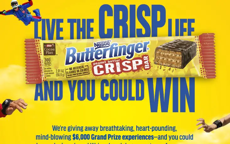 Live The Butterfinger Crisp Life Sweepstakes