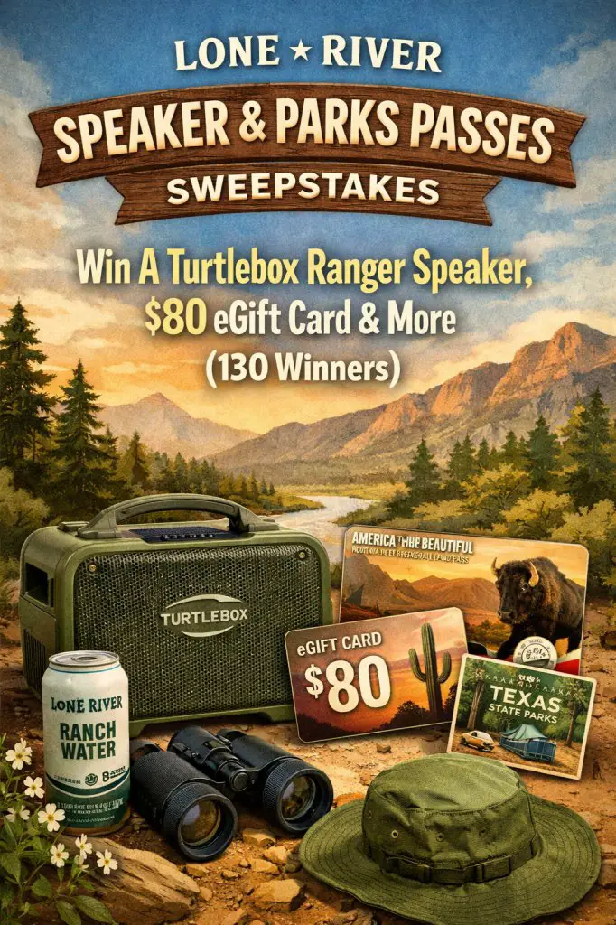 Lone River Speaker & Parks Passes Sweepstakes – Win A Turtlebox Ranger Speaker, $80 eGift Card & More (130 Winners)