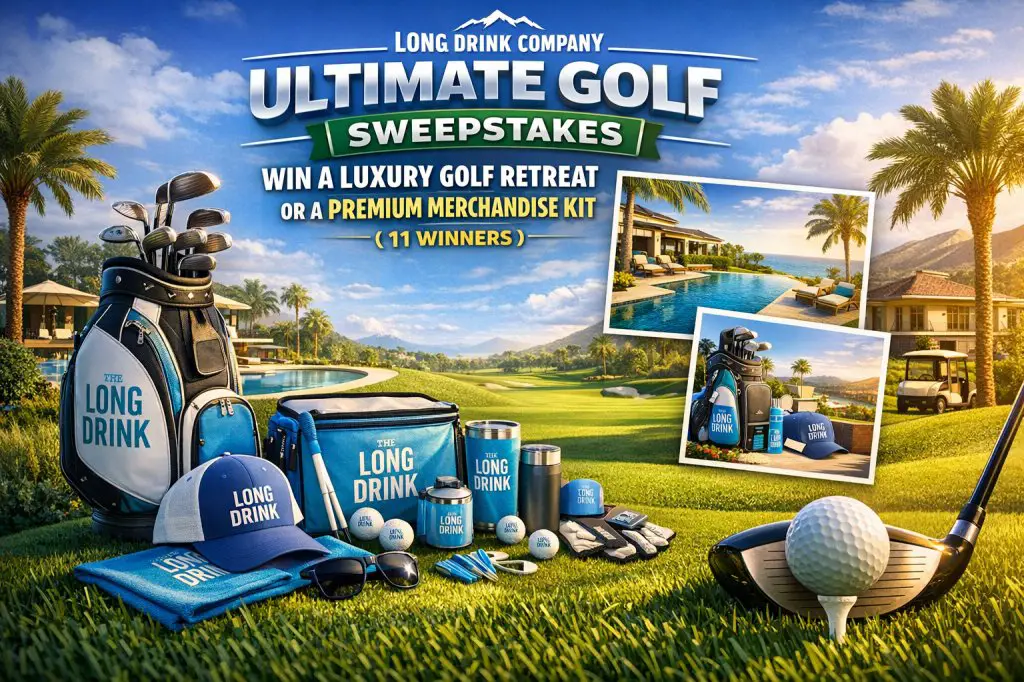 Long Drink Company Ultimate Golf Sweepstakes – Win A Luxury Golf Retreat Or A Premium Merchandise Kit (11 Winners)