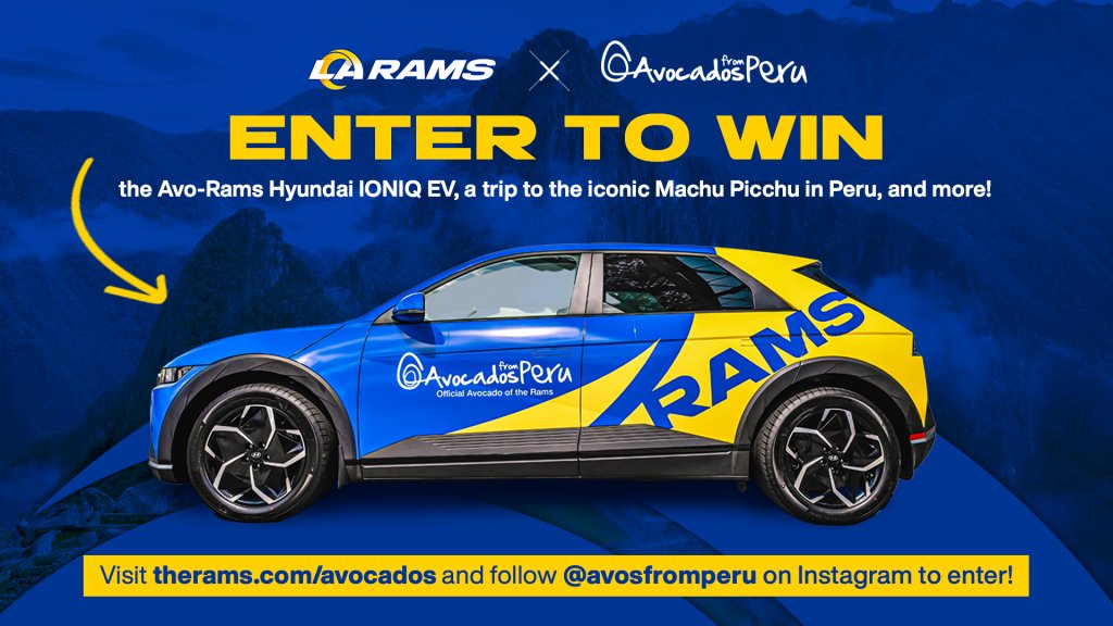 Los Angeles Rams Avocados From Peru Car Sweepstakes - Win A $60,245 Hyundai Ioniq 5