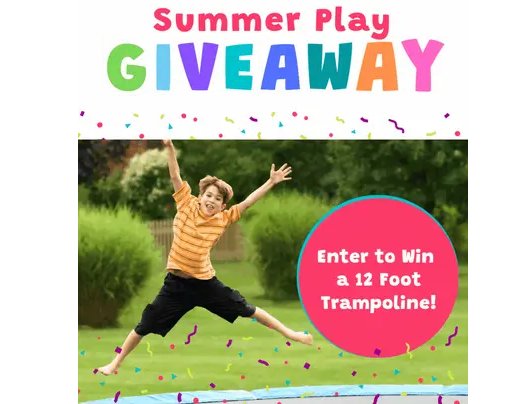 Lou Adventures Summer Play Giveaway - Win A $300 Amazon Gift Card For A 12FT Trampoline