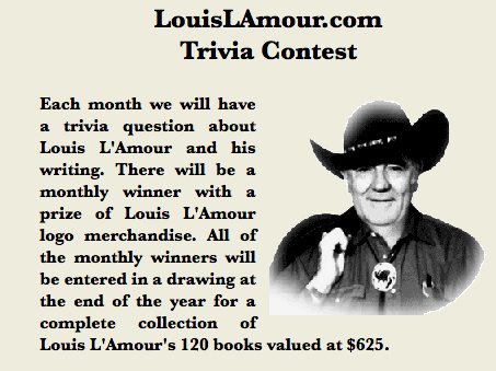 Chronicle of the Old West - Louis L&#39;Amour Trivia Contest