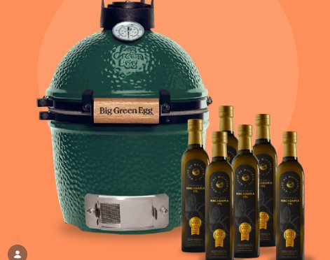 Love of Macadamia Grill-Season Giveaway - Win a Mini Big Green Egg Komado Grill