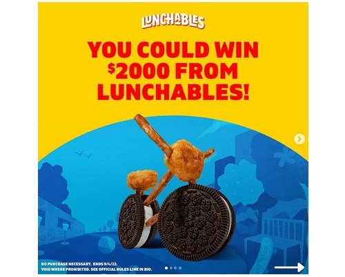 Lunchables #LunchabuildThis Sweepstakes - Win $2,000