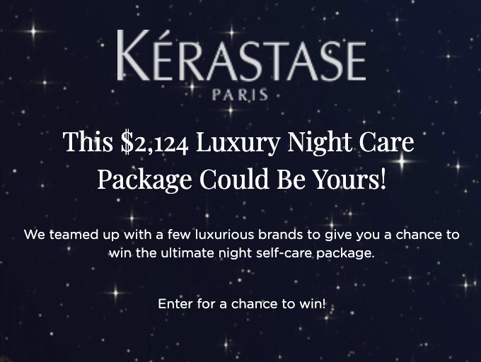 Luxury Night Care Sweepstakes
