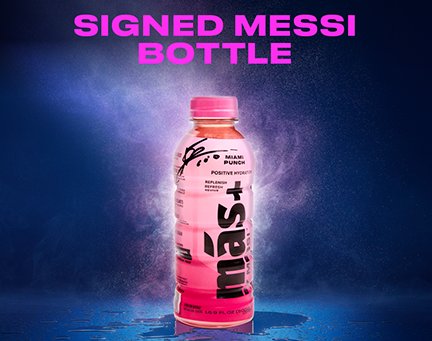 Más+ by Messi Club Summer Sweepstakes - Win a Bottle of Más+ by Messi Electrolyte Drink Signed by Leo Messi