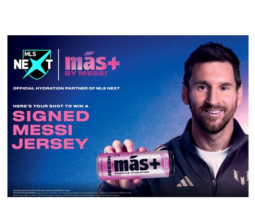Más+ by Messi MLS Next Fest Signed Messi Jersey Sweepstakes - Win a Soccer Jersey Signed by Messi