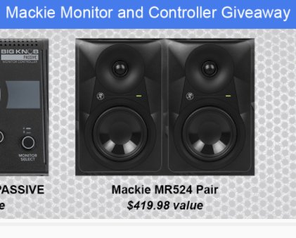 Mackie Monitor And Controller Giveaway