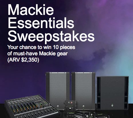 Mackie Sweepstakes