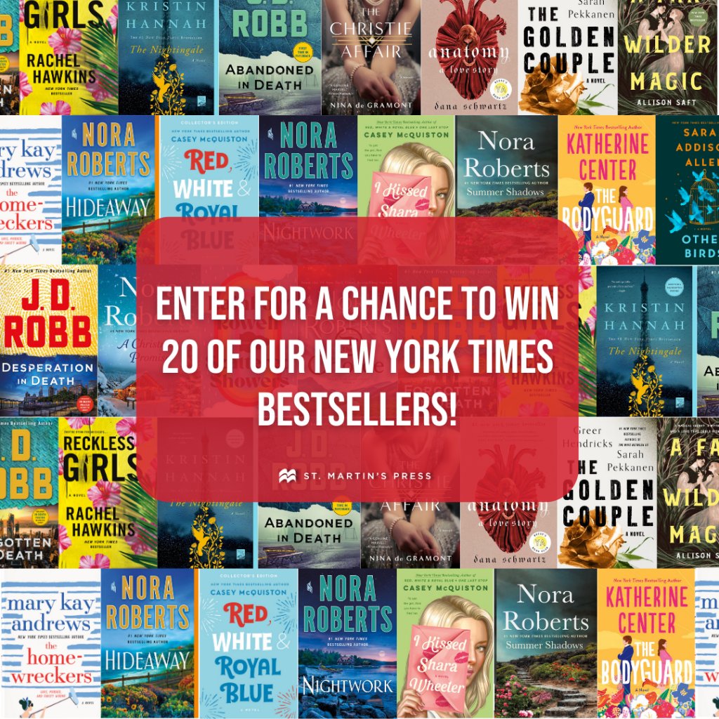 Macmillan Booked Up All Night End of the Year Sweepstakes – Win 20 New York Times Bestsellers