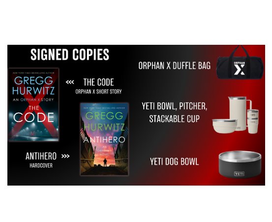 Macmillan Orphan X Sweepstakes - Win 2 books, a duffle bag, and Yeti products.