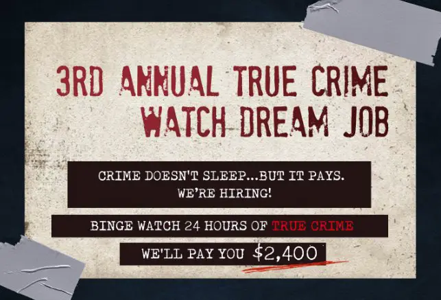 Magellan TV Crime Watch Dream Job Contest - Win $2,400 & 1-Year  Free Subscription