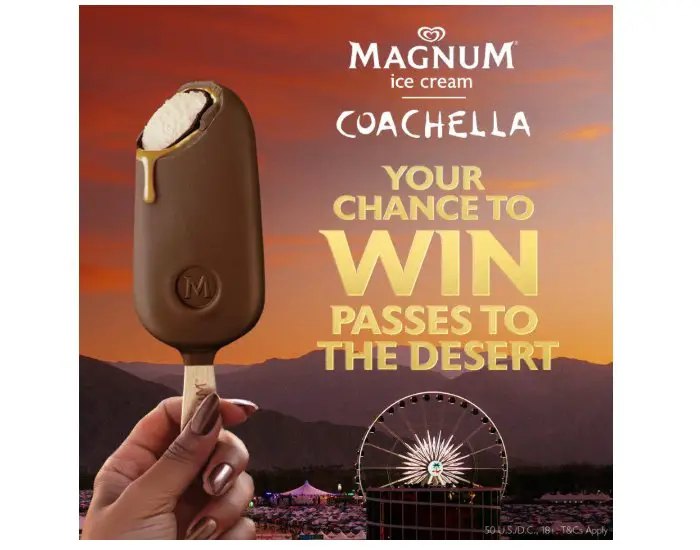 Magnum Ice Cream X Coachella Giveaway - Win A Trip For Two To Coachella (2 Winners)