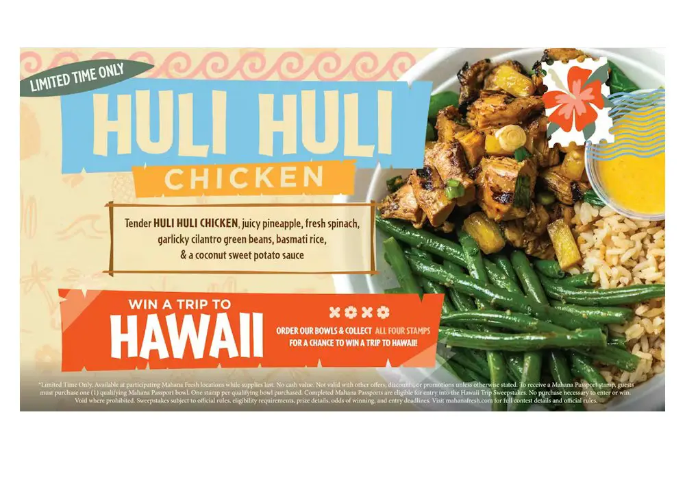 Mahana Fresh Huli Huli Trip To Hawaii Giveaway - Win A Trip For Two To Honolulu, Hawaii