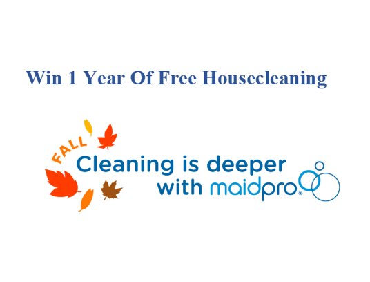 MaidPro Fall Refresh Clean Home Contest - Win 1 Year Of Free Housecleaning {2 Winners}