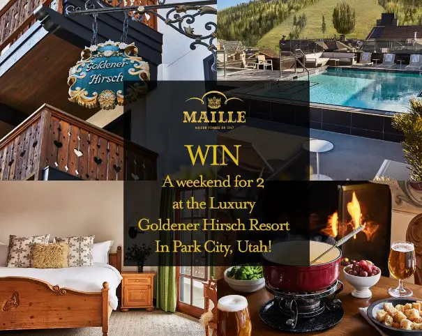 Maille's France To Table Experience Giveaway - Win A $3,000 Trip For 2 To Park City In Utah