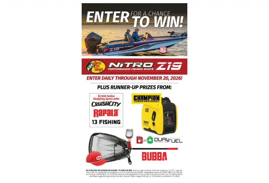 Major League Fishing Bass Pro Shops Z19 Sweepstakes - Win A Fishing Boat Package & More