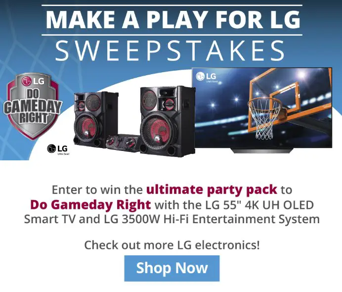 Make a Play for LG Sweepstakes