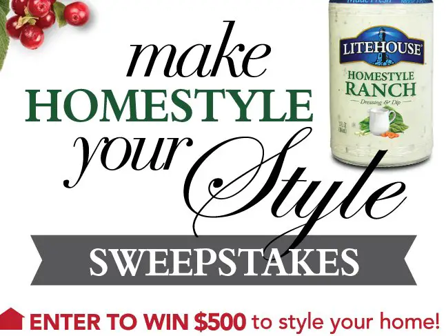 Make Homestyle Your Style Sweepstakes