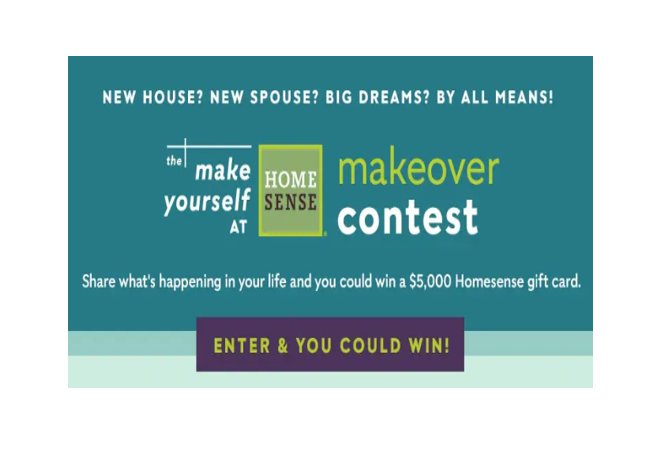 Make Yourself At Homesense Contest – Win A $5,000 Homesense Gift Card (3 Winners)