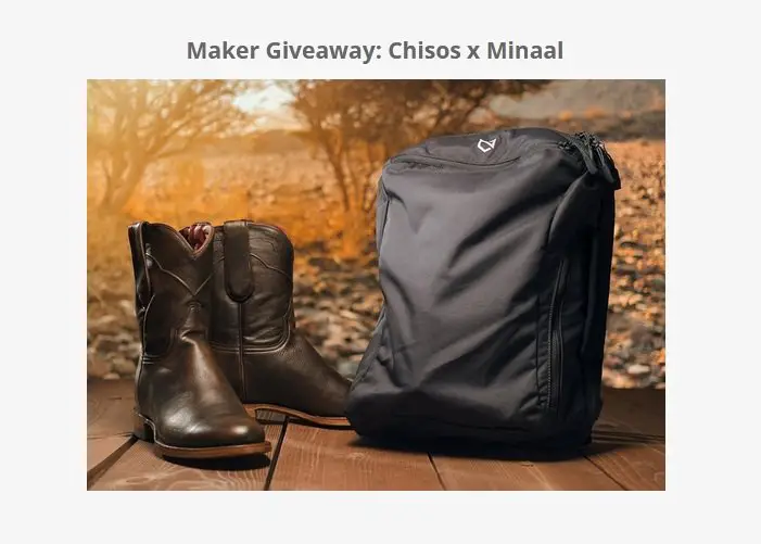 Maker Giveaway: Chisos x Minaal - Win Brand New Boots, Bag and More!